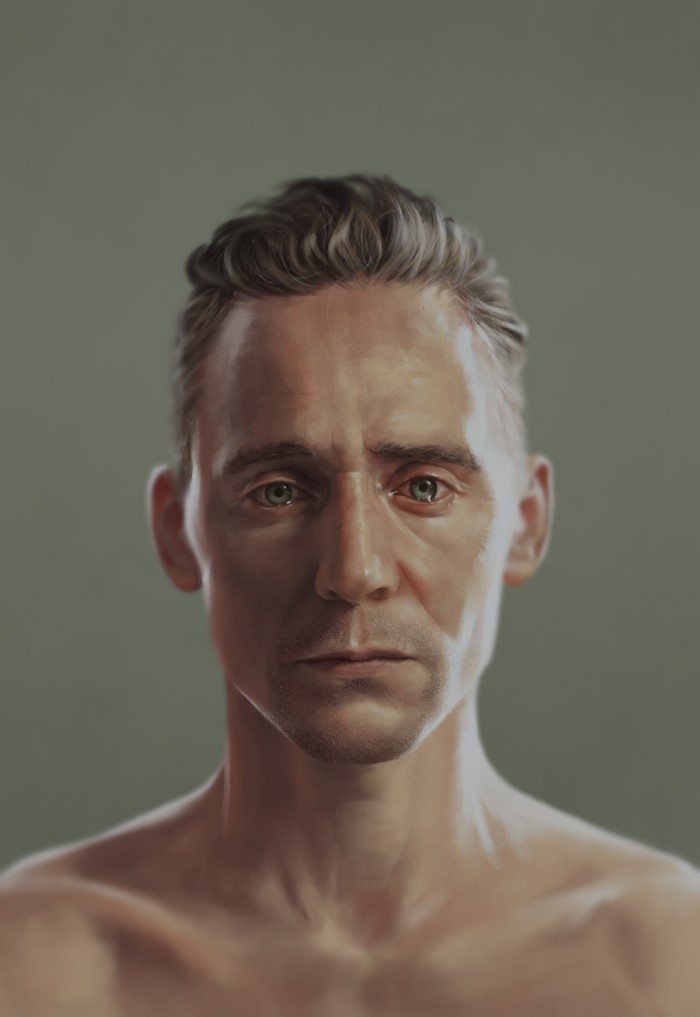 Tom Hiddleston fan art painting