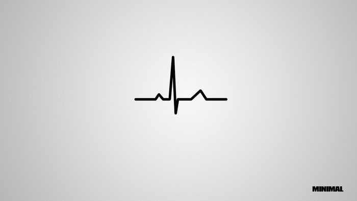 Minimalist electrocardiogram (ECG) line art