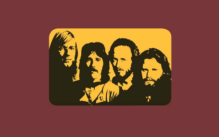 The Doors band members illustration