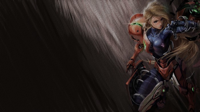 Samus Aran from Metroid in a futuristic suit