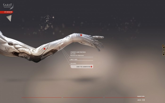 Cybernetic Arm Prosthesis from Sarif Industries