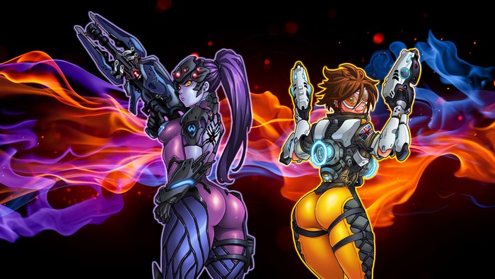 Tracer and Widowmaker from Overwatch