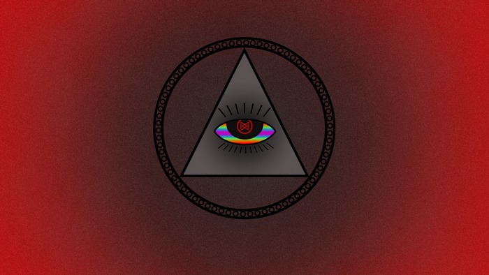 All-seeing eye within a triangle and circle
