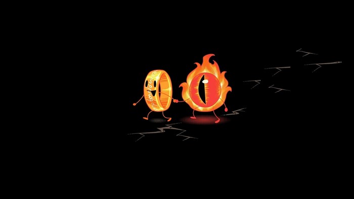 The One Ring and Eye of Sauron from Lord of the Rings