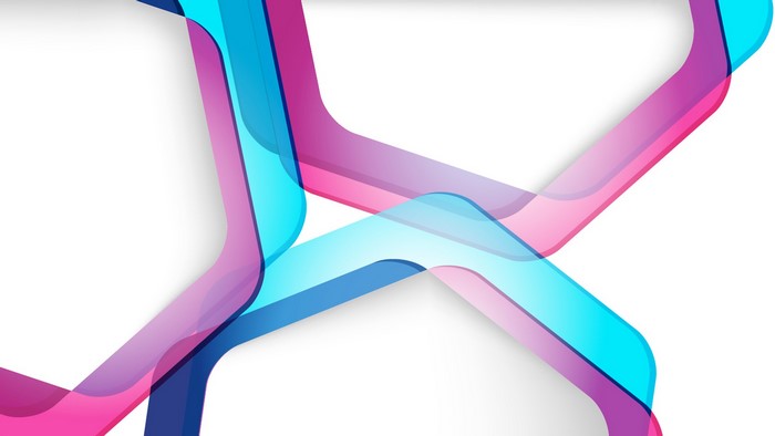 Abstract colorful shapes on white background