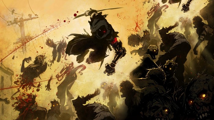 Ninja Gaiden: Cyborg Ninja Battling Zombies