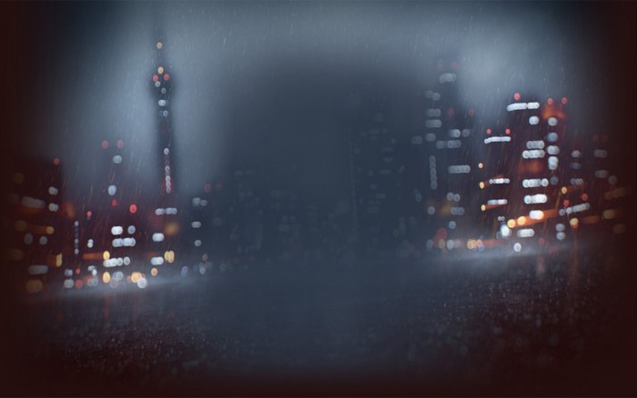 Battlefield 4 rain night city skyline