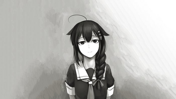 Calm Anime Girl with Braided Hair