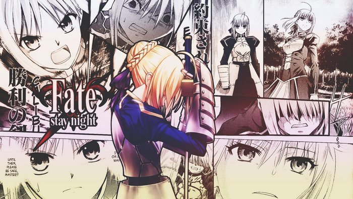 Saber from Fate/stay night Manga Collage