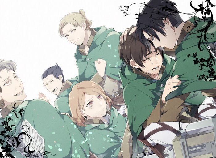 Attack on Titan characters mourning