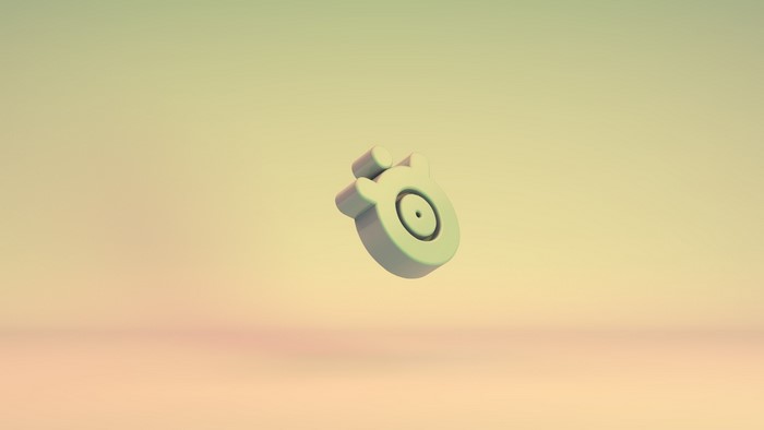 3D Unown symbol on a gradient background
