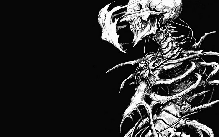 Biomega Skull Creature Drawing
