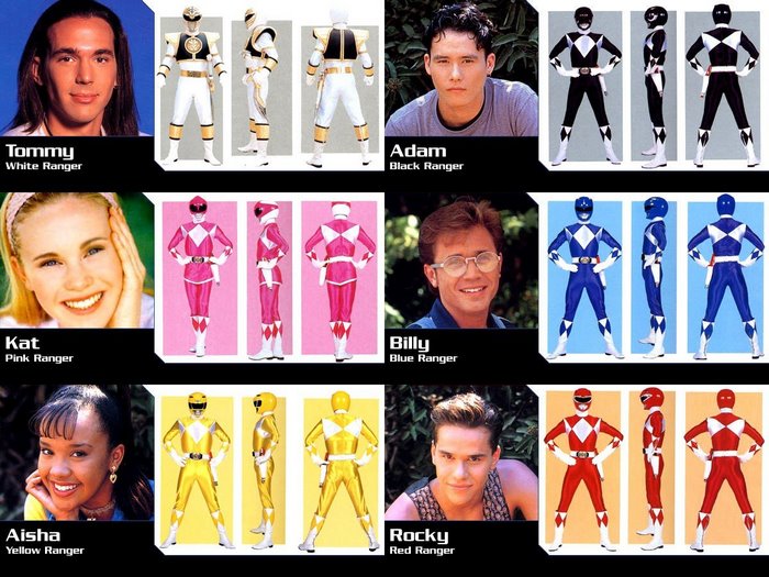 Mighty Morphin Power Rangers characters and suits