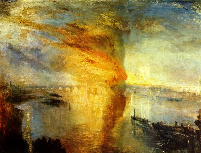 The Burning of the Houses of Lords and Commons by J. M. W. Turner
