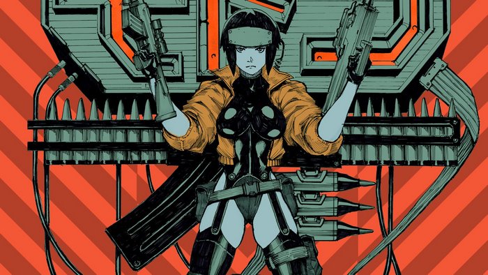 Motoko Kusanagi from Ghost in the Shell with guns