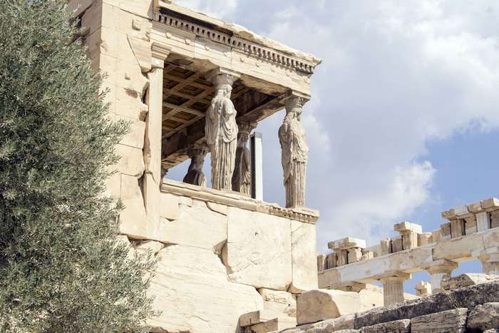 Caryatids of the Erechtheion on the Acropolis, Athens, Greece