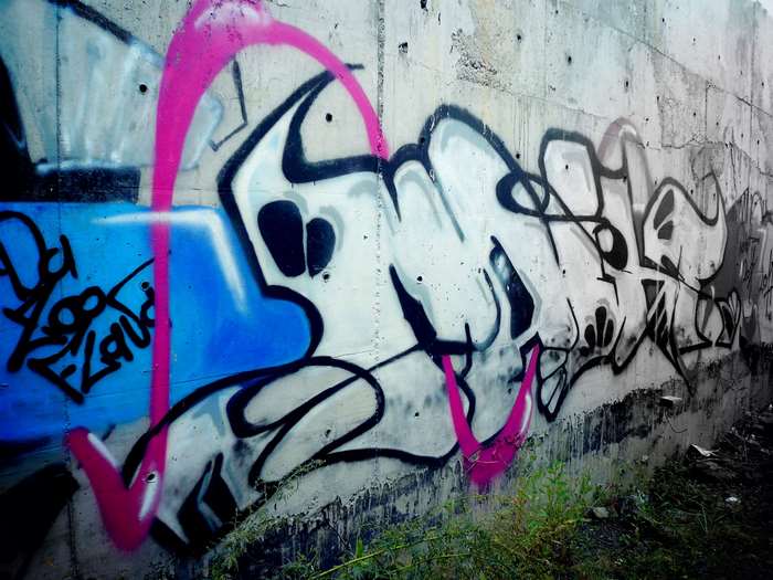 Graffiti art on a concrete wall