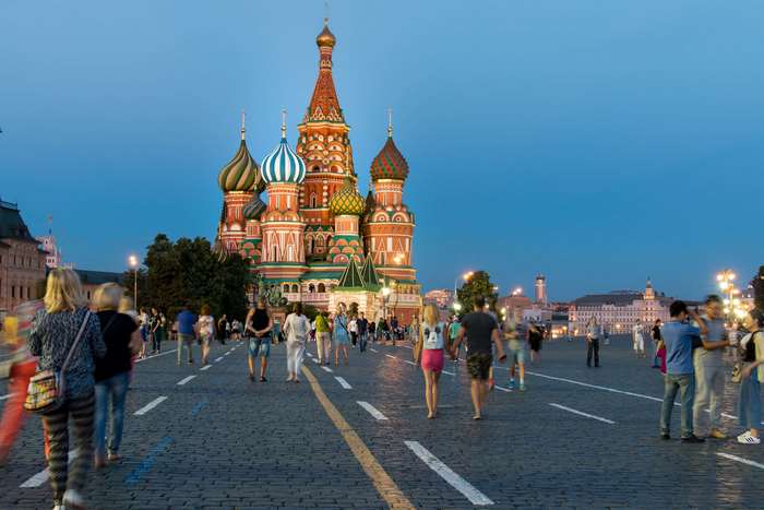 Saint Basil's Cathedral on Red Square, Moscow, Russia