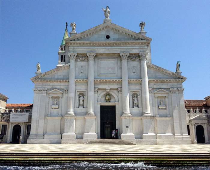 San Giorgio Maggiore church facade in Venice, Italy