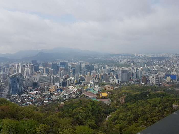 Seoul city view from a high vantage point