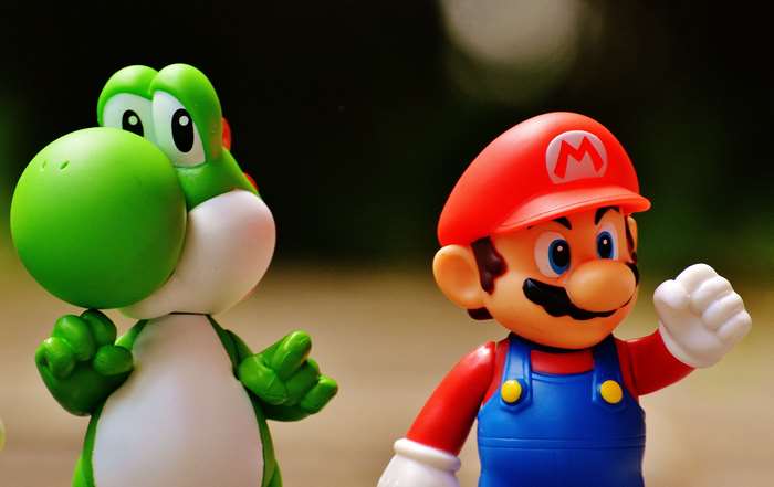 Mario and Yoshi from Super Mario Bros. 4K