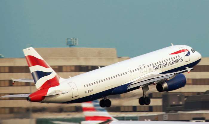 British Airways Airbus taking off