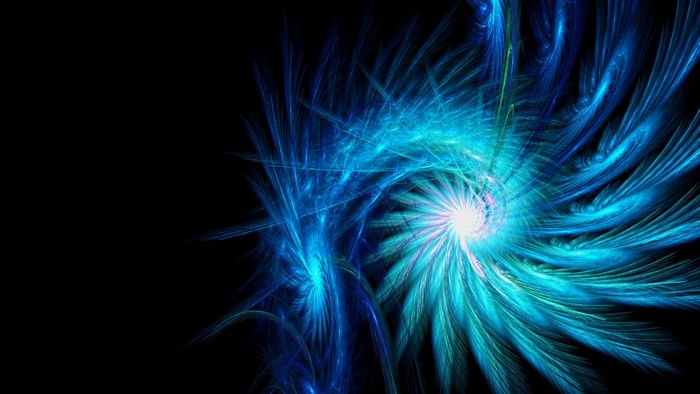 Abstract Blue and Cyan Spiral Light