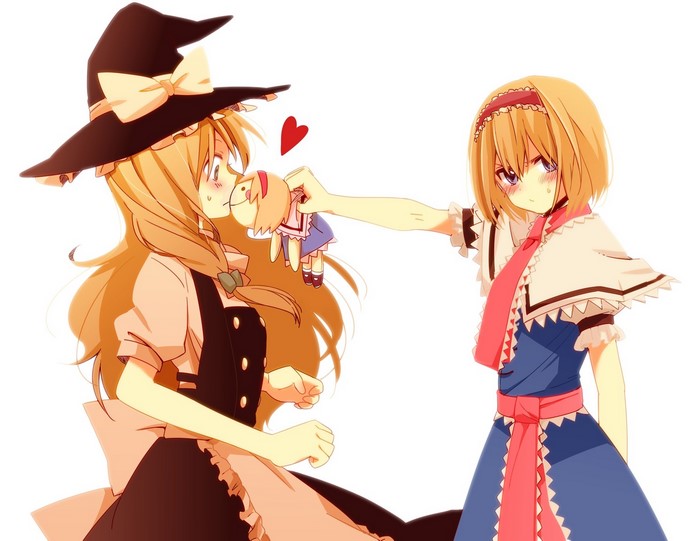 Alice Margatroid and Marisa Kirisame with a doll