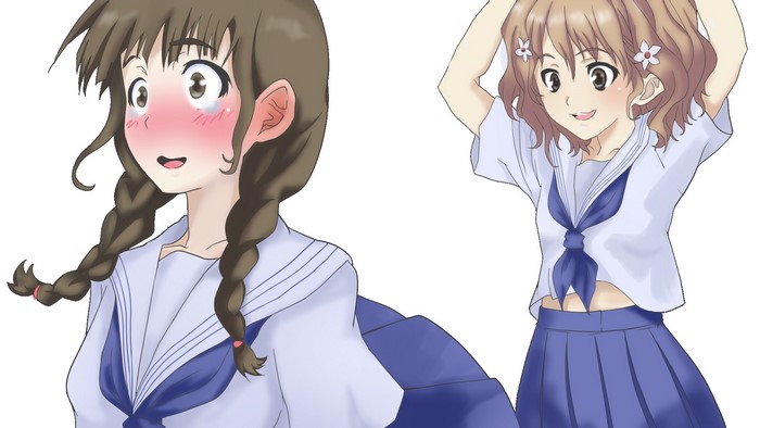 Oshimizu Nako and Matsumae Ohana from Hanasaku Iroha