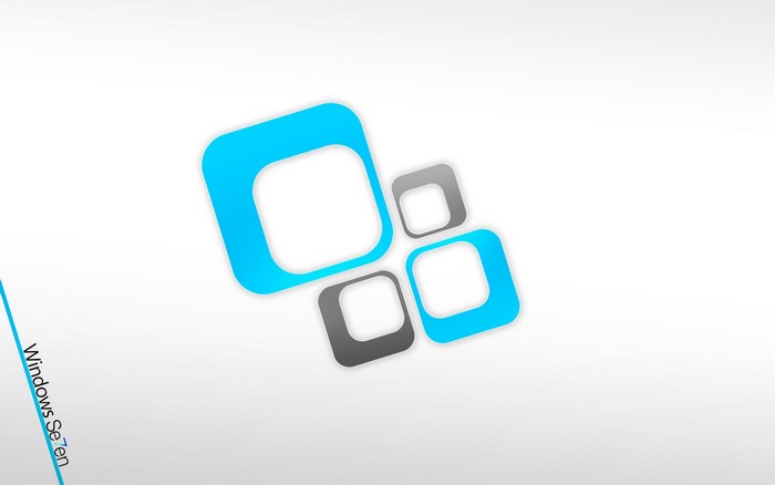 Windows 7 logo with abstract shapes