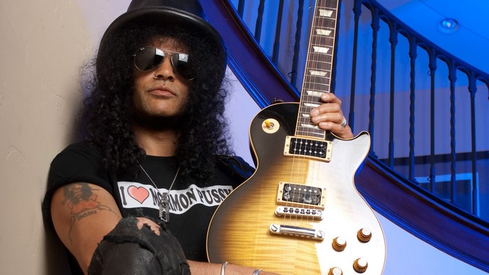 Slash from Guns N' Roses with Guitar
