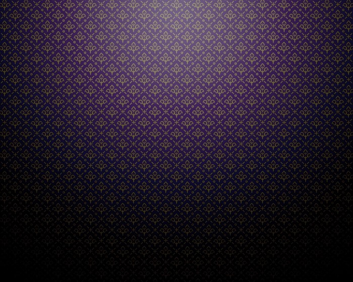 Purple and gold damask pattern with gradient