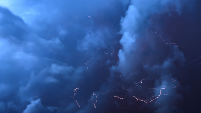4K Thunderstorm with Striking Lightning Bolts