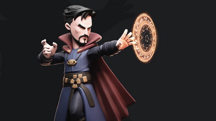 Doctor Strange from Marvel Comics casting a spell