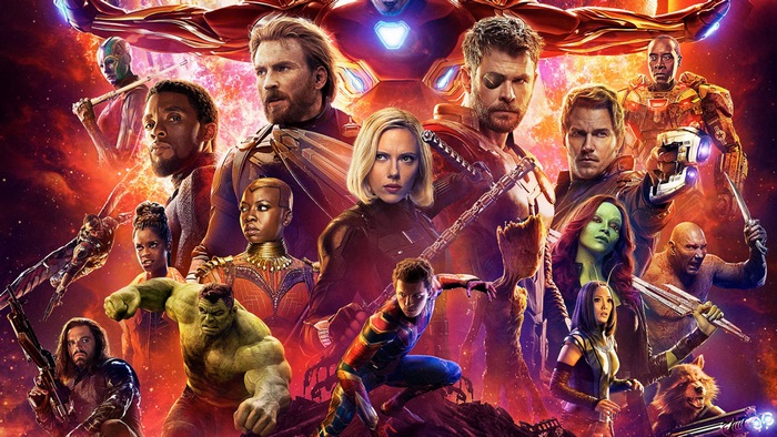 Avengers: Infinity War movie poster with superheroes