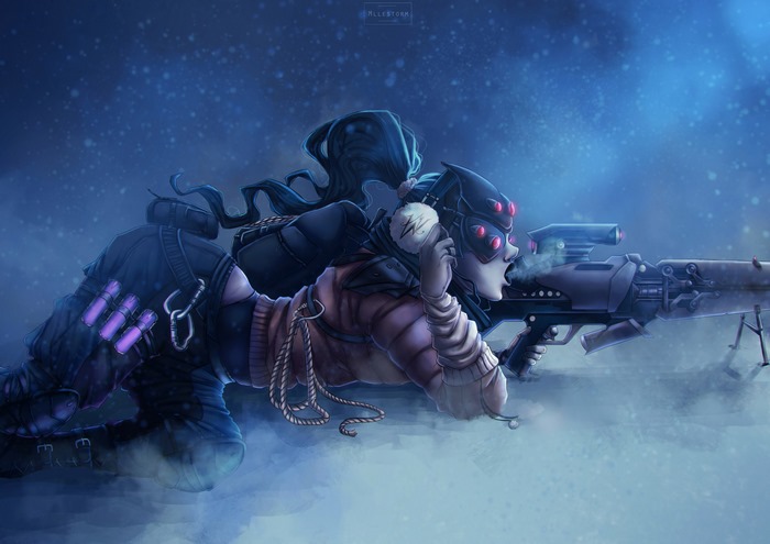 Widowmaker from Overwatch in digital art
