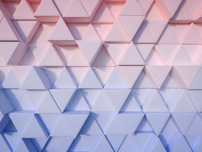 3D abstract geometric triangle pattern 4K