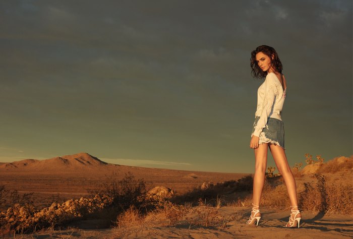 Gal Gadot in a desert photoshoot