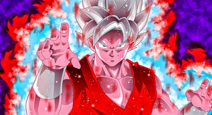Goku from Dragon Ball Super in Ultra Instinct