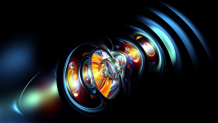 Colorful Abstract 4K Artistic Light Rings
