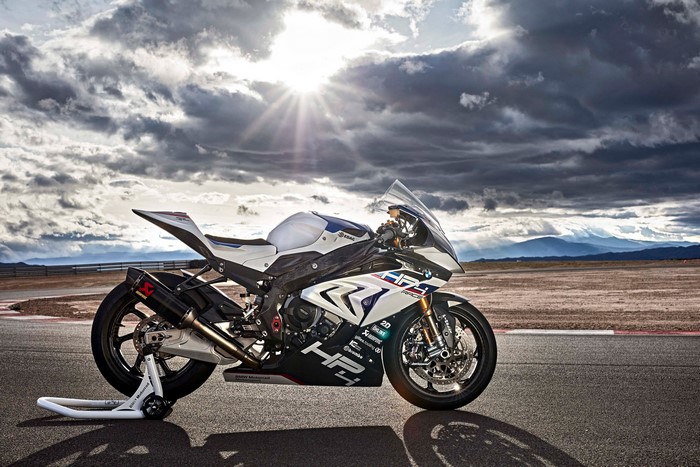 BMW HP4 Race motorcycle on a racetrack