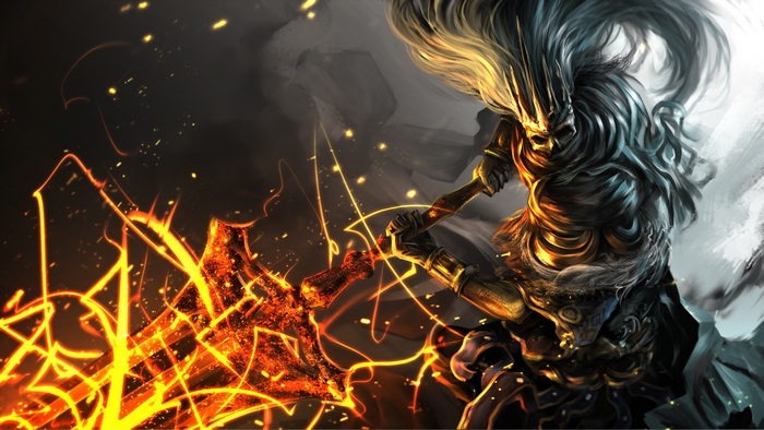 Artwork of the Soul of Cinder from Dark Souls 3