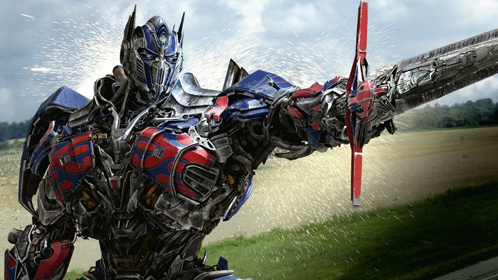 Optimus Prime from Transformers holding a sword