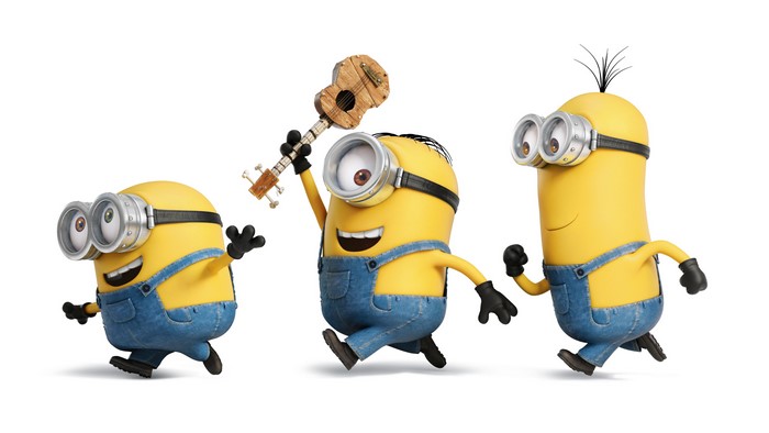 Three Minions from Despicable Me