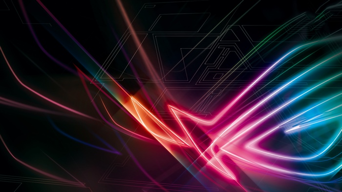 Abstract neon lines and geometric patterns