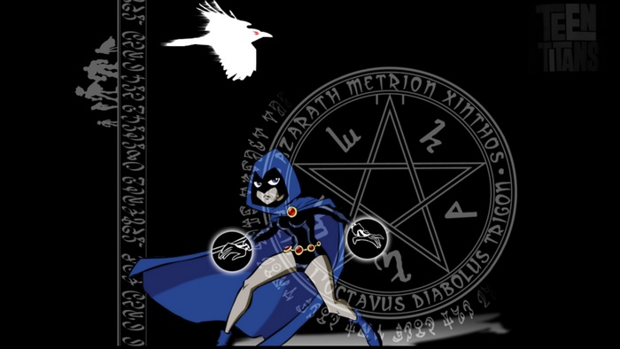 Raven from Teen Titans casting a spell