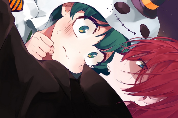 Shouto Todoroki and Izuku Midoriya Close-Up Interaction