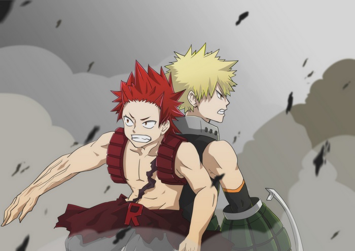 Katsuki Bakugo and Eijiro Kirishima from My Hero Academia