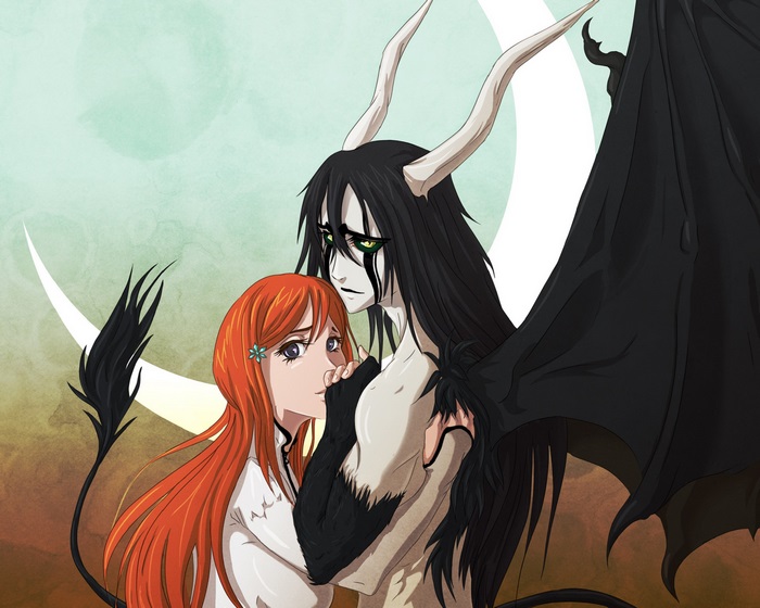 Orihime Inoue and Ulquiorra Cifer from Bleach
