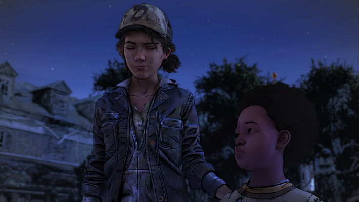 Clementine and AJ from The Walking Dead